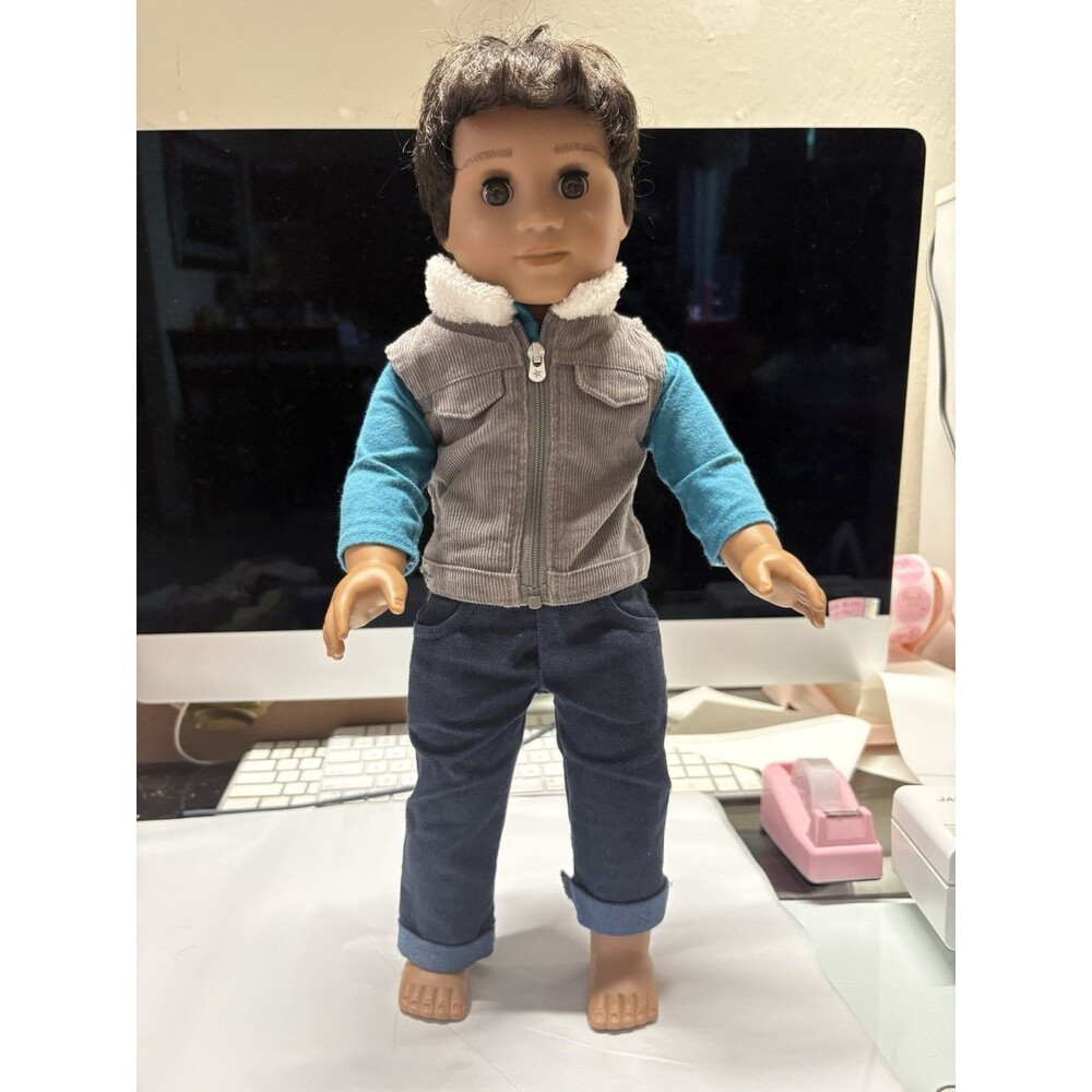 American Girl Truly Me 18" Boy Doll Brown Hair with brown eyes Eyes 2017